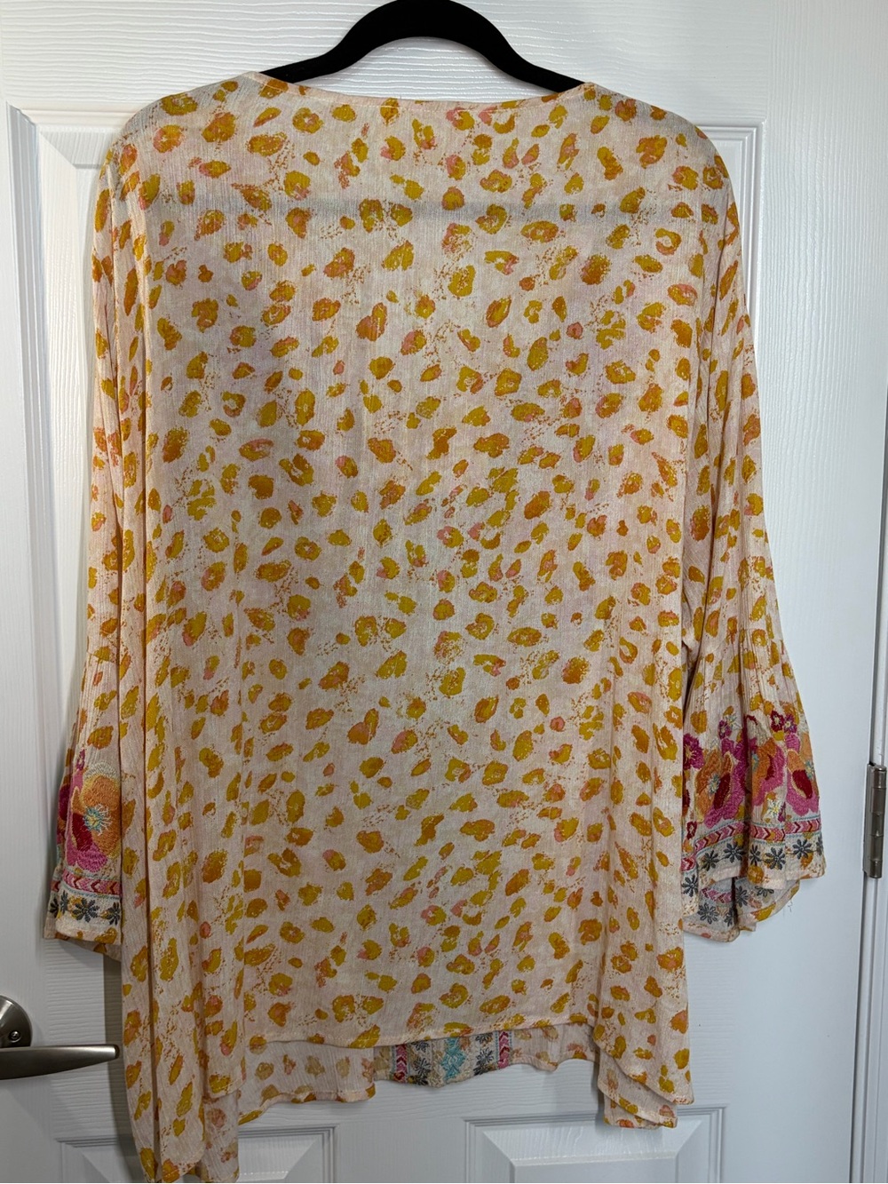 Savanna Jane Cream Tunic Top with Pink, Yellow & Blue Floral Embroidery - Picture 2 of 8